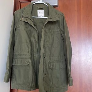 Green Madewell Jacket with zipper and buttons